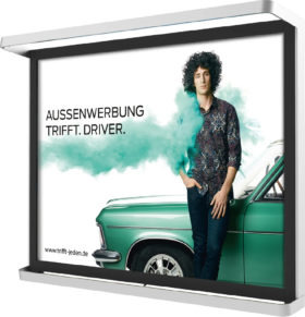 Werbeträger für Außenwerbung zur Wandanbringung